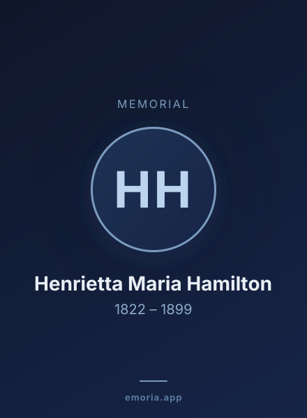 Memorial portrait of Henrietta Maria Hamilton