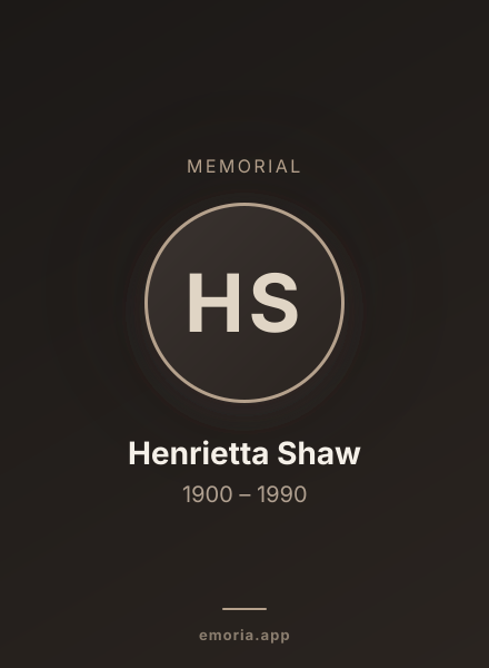 Memorial portrait of Henrietta Shaw