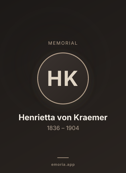Memorial portrait of Henrietta von Kraemer