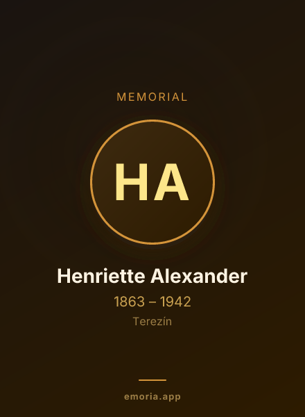 Memorial portrait of Henriette Alexander