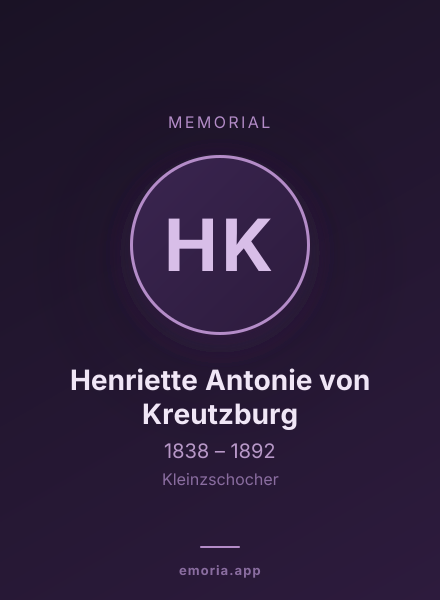 Memorial portrait of Henriette Antonie von Kreutzburg