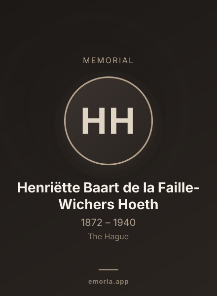 Memorial portrait of Henriëtte Baart de la Faille-Wichers Hoeth