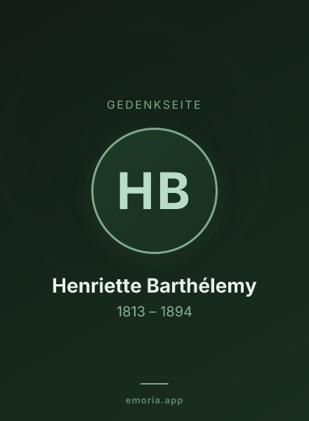 Gedenkportrait von Henriette Barthélemy