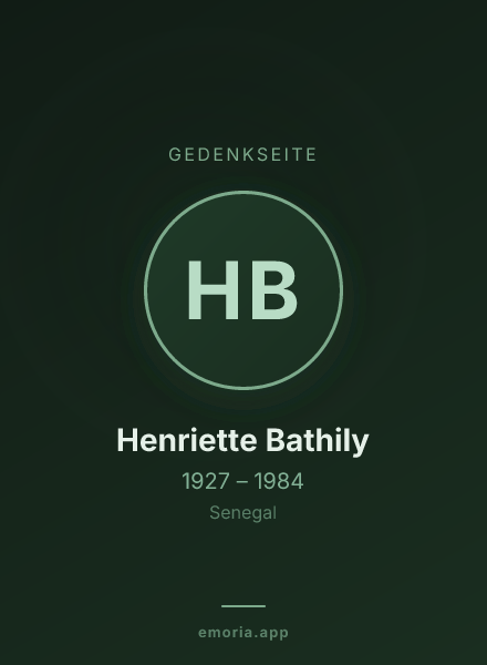 Gedenkportrait von Henriette Bathily