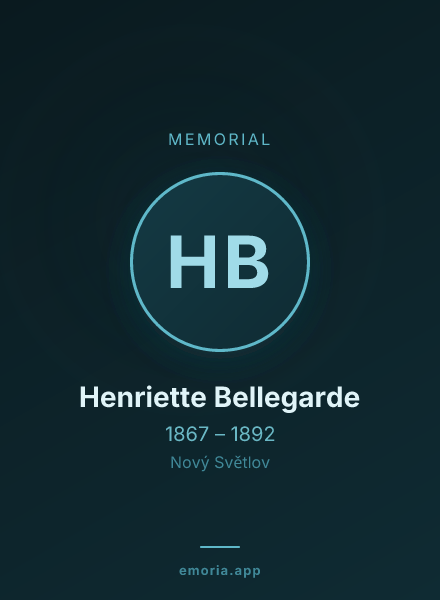 Memorial portrait of Henriette Bellegarde