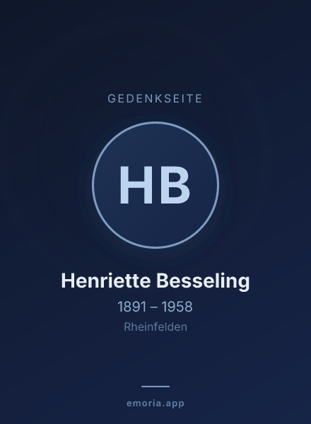 Gedenkportrait von Henriette Besseling