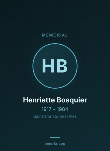 Memorial portrait of Henriette Bosquier