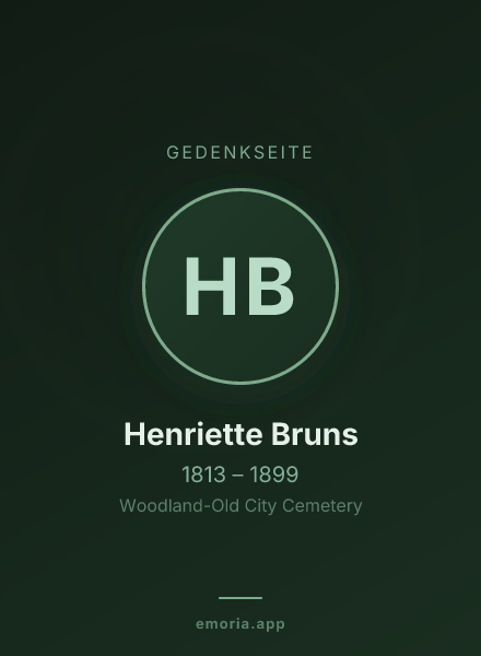 Gedenkportrait von Henriette Bruns