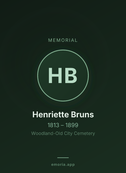 Memorial portrait of Henriette Bruns