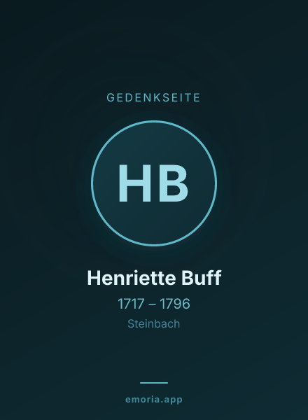 Gedenkportrait von Henriette Buff