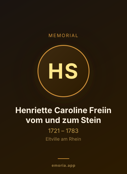 Memorial portrait of Henriette Caroline Freiin vom und zum Stein