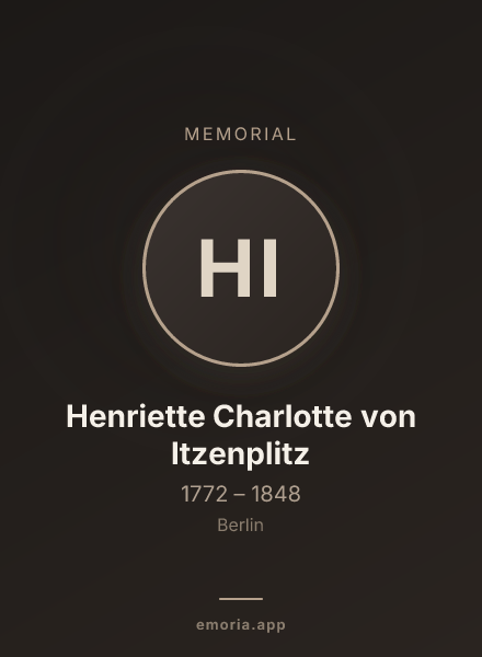 Memorial portrait of Henriette Charlotte von Itzenplitz