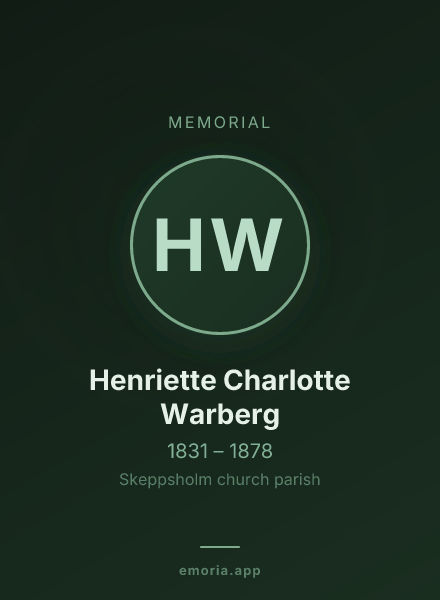 Memorial portrait of Henriette Charlotte Warberg