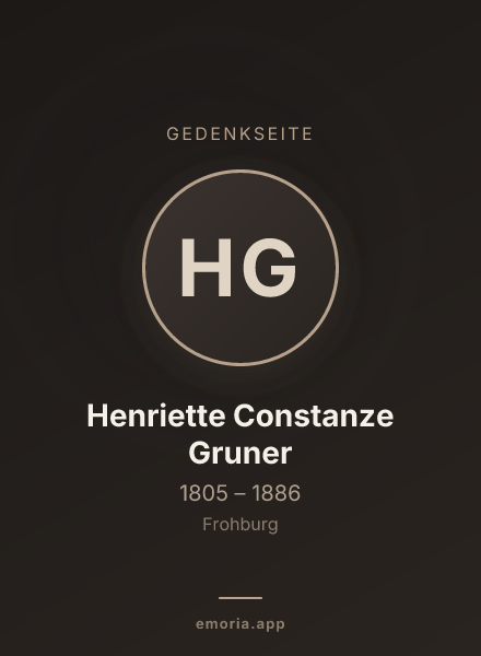 Gedenkportrait von Henriette Constanze Gruner