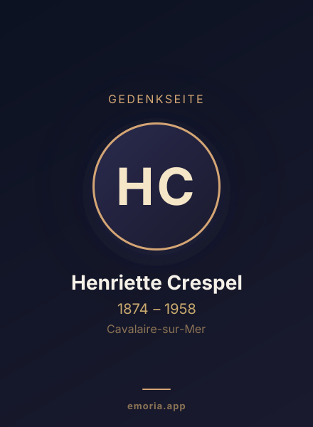 Gedenkportrait von Henriette Crespel