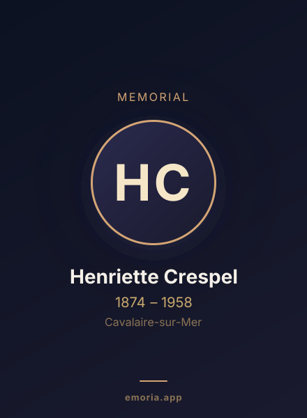 Memorial portrait of Henriette Crespel