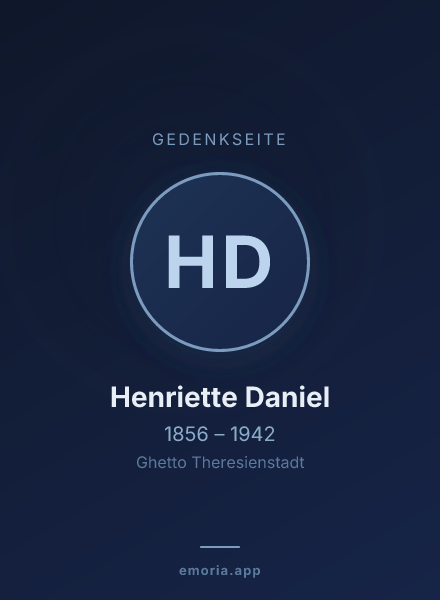 Gedenkportrait von Henriette Daniel