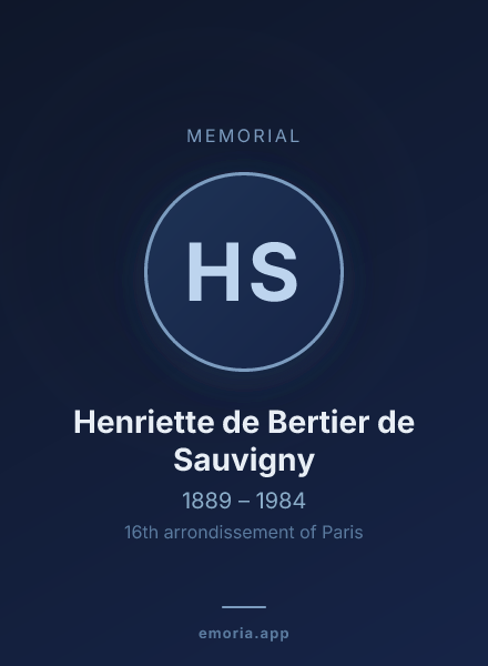 Memorial portrait of Henriette de Bertier de Sauvigny