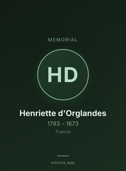 Memorial portrait of Henriette d'Orglandes