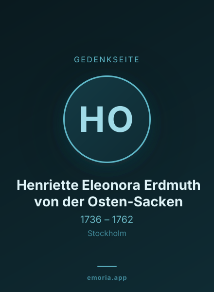 Gedenkportrait von Henriette Eleonora Erdmuth von der Osten-Sacken
