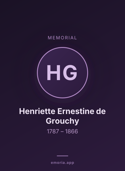 Memorial portrait of Henriette Ernestine de Grouchy