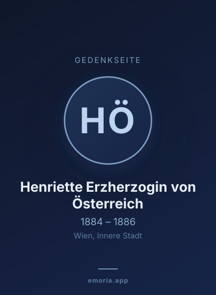 Gedenkportrait von Henriette Erzherzogin von Österreich