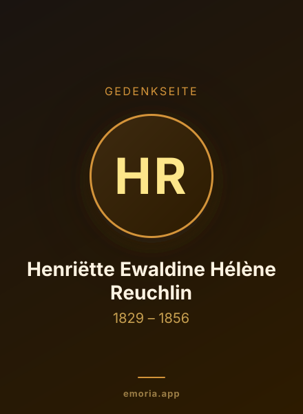 Gedenkportrait von Henriëtte Ewaldine Hélène Reuchlin