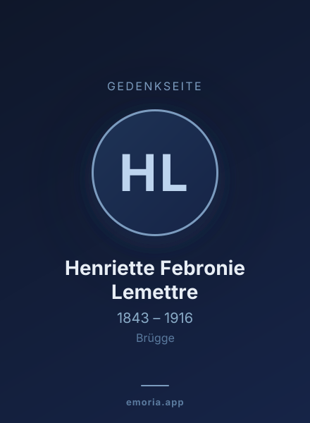 Gedenkportrait von Henriette Febronie Lemettre