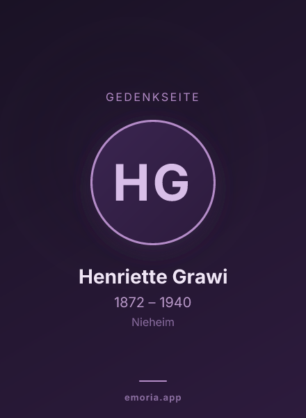 Gedenkportrait von Henriette Grawi