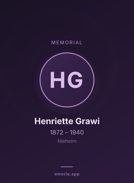 Memorial portrait of Henriette Grawi