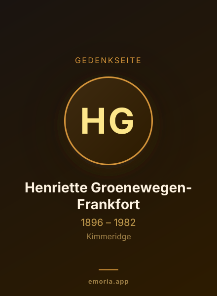 Gedenkportrait von Henriette Groenewegen-Frankfort