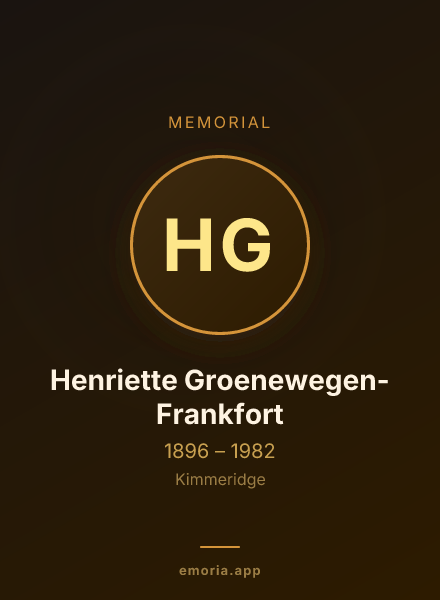 Memorial portrait of Henriette Groenewegen-Frankfort