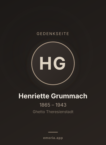 Gedenkportrait von Henriette Grummach