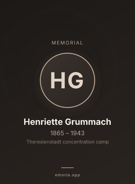 Memorial portrait of Henriette Grummach