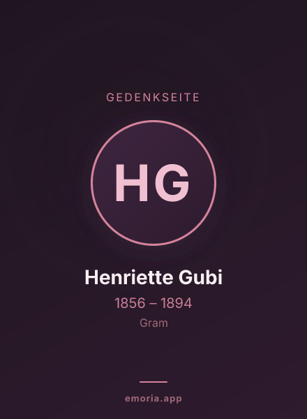 Gedenkportrait von Henriette Gubi