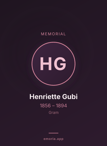 Memorial portrait of Henriette Gubi