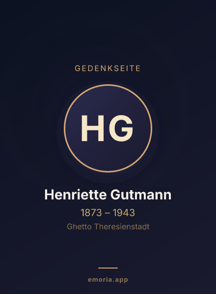 Gedenkportrait von Henriette Gutmann