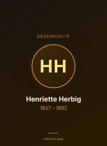 Gedenkportrait von Henriette Herbig
