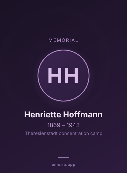Memorial portrait of Henriette Hoffmann
