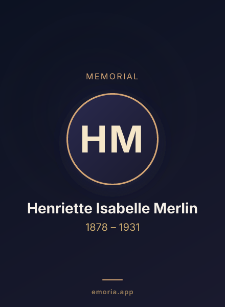Memorial portrait of Henriette Isabelle Merlin