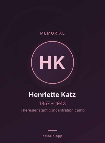 Memorial portrait of Henriette Katz