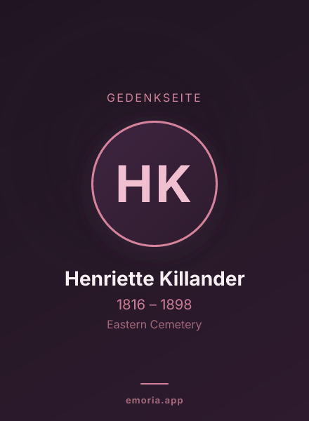 Gedenkportrait von Henriette Killander