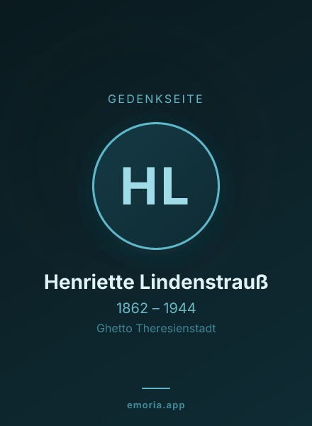Gedenkportrait von Henriette Lindenstrauß