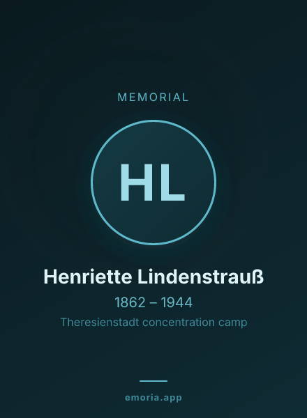 Memorial portrait of Henriette Lindenstrauß