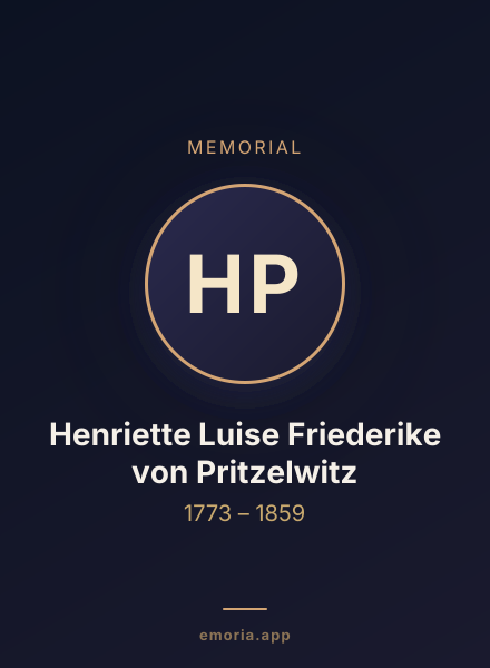 Memorial portrait of Henriette Luise Friederike von Pritzelwitz