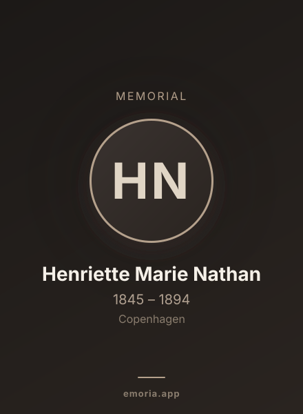 Memorial portrait of Henriette Marie Nathan