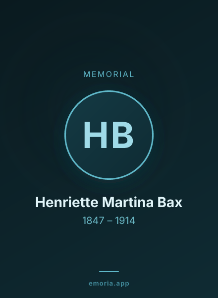 Memorial portrait of Henriette Martina Bax