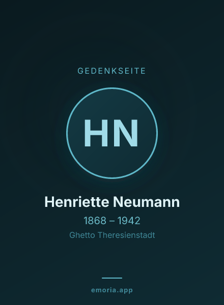 Gedenkportrait von Henriette Neumann