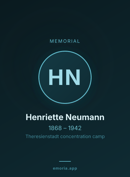 Memorial portrait of Henriette Neumann
