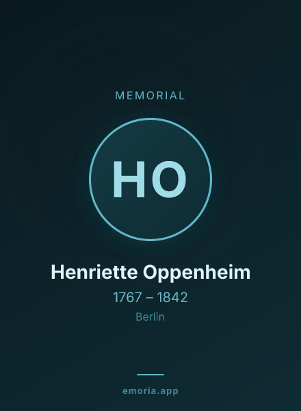 Memorial portrait of Henriette Oppenheim